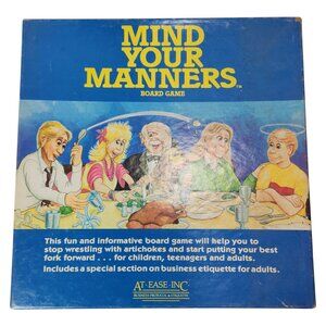 Mind Your Manners Game by At-Ease, Inc. Vintage 1985 Complete Game w/Instruction